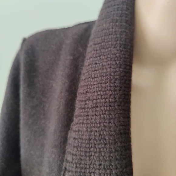 Eileen Fisher Women's Felted Doubleknit Brown Merino Wool Blazer - Picture 5 of 8